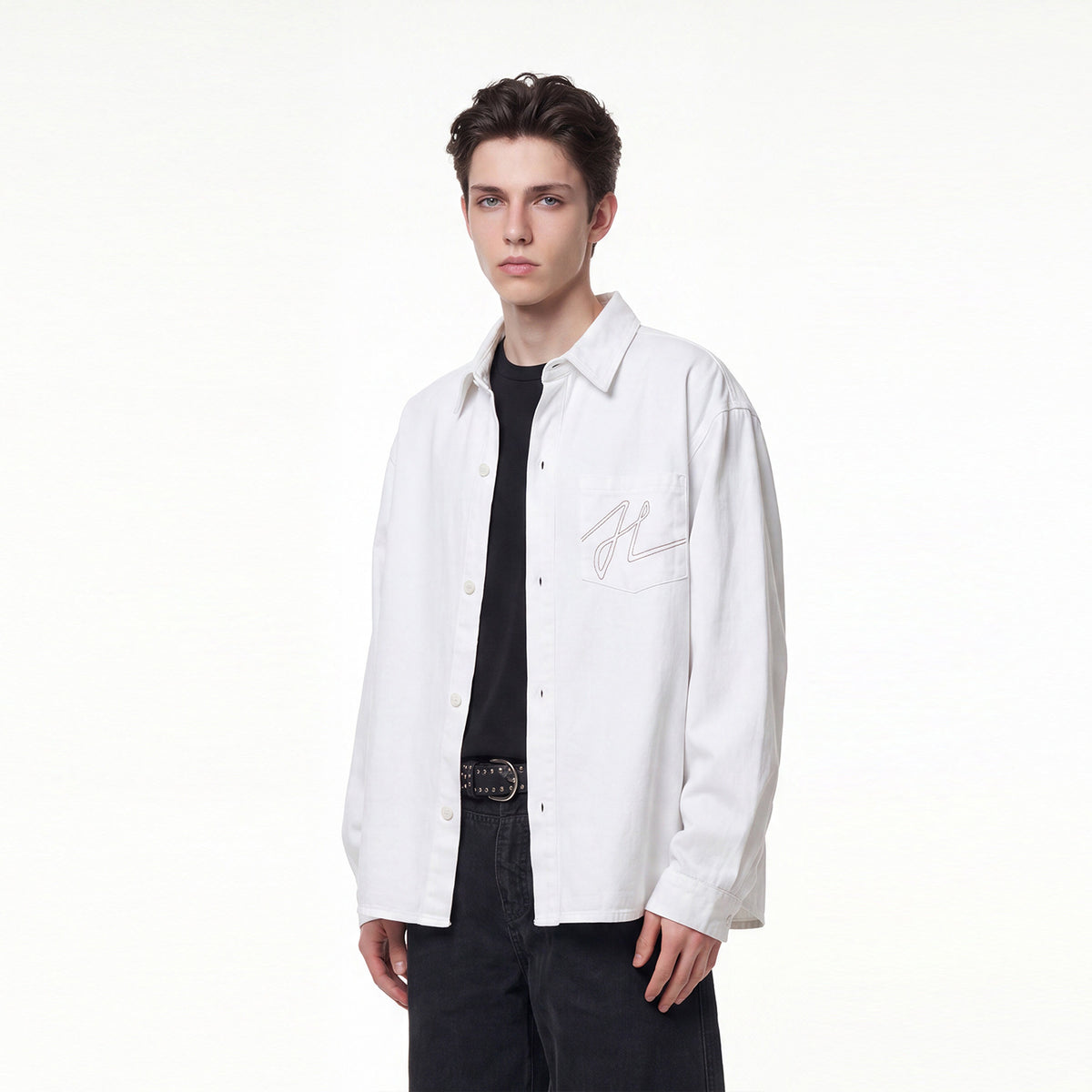 Bowser Men’s Oversized Denim Shirt Jacket