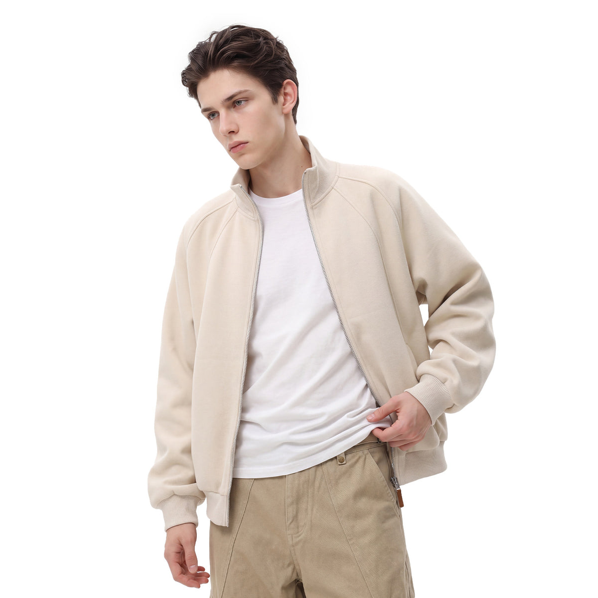 Bowser Men’s Oversized Full-Zip Track Jacket