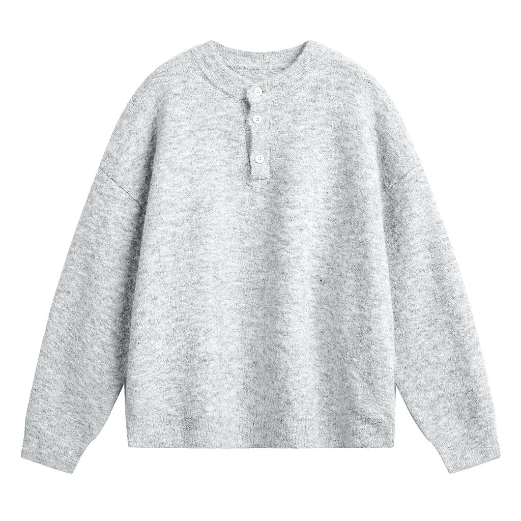Bowser Men’s Oversized Knit Henley Sweater
