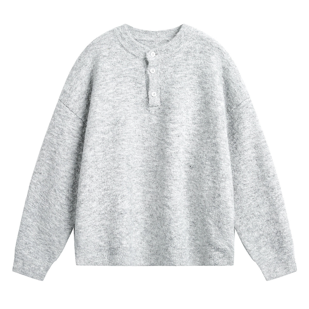 Bowser Men’s Oversized Knit Henley Sweater