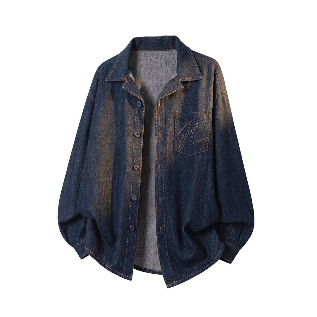 Bowser Men’s Oversized Denim Shirt Jacket