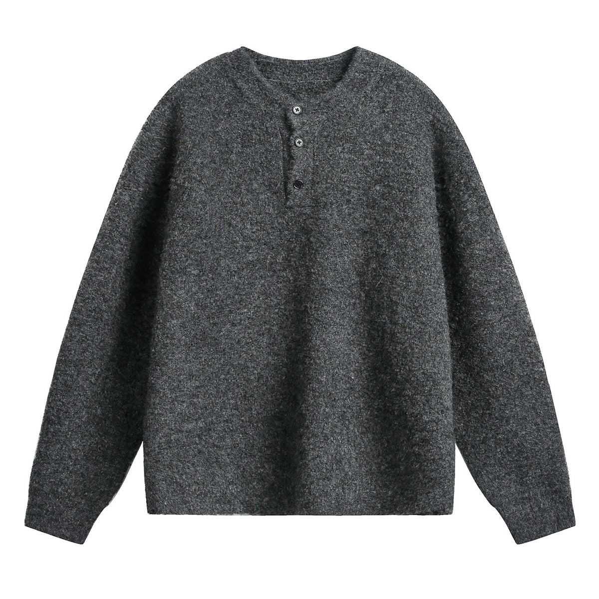 Bowser Men’s Oversized Knit Henley Sweater