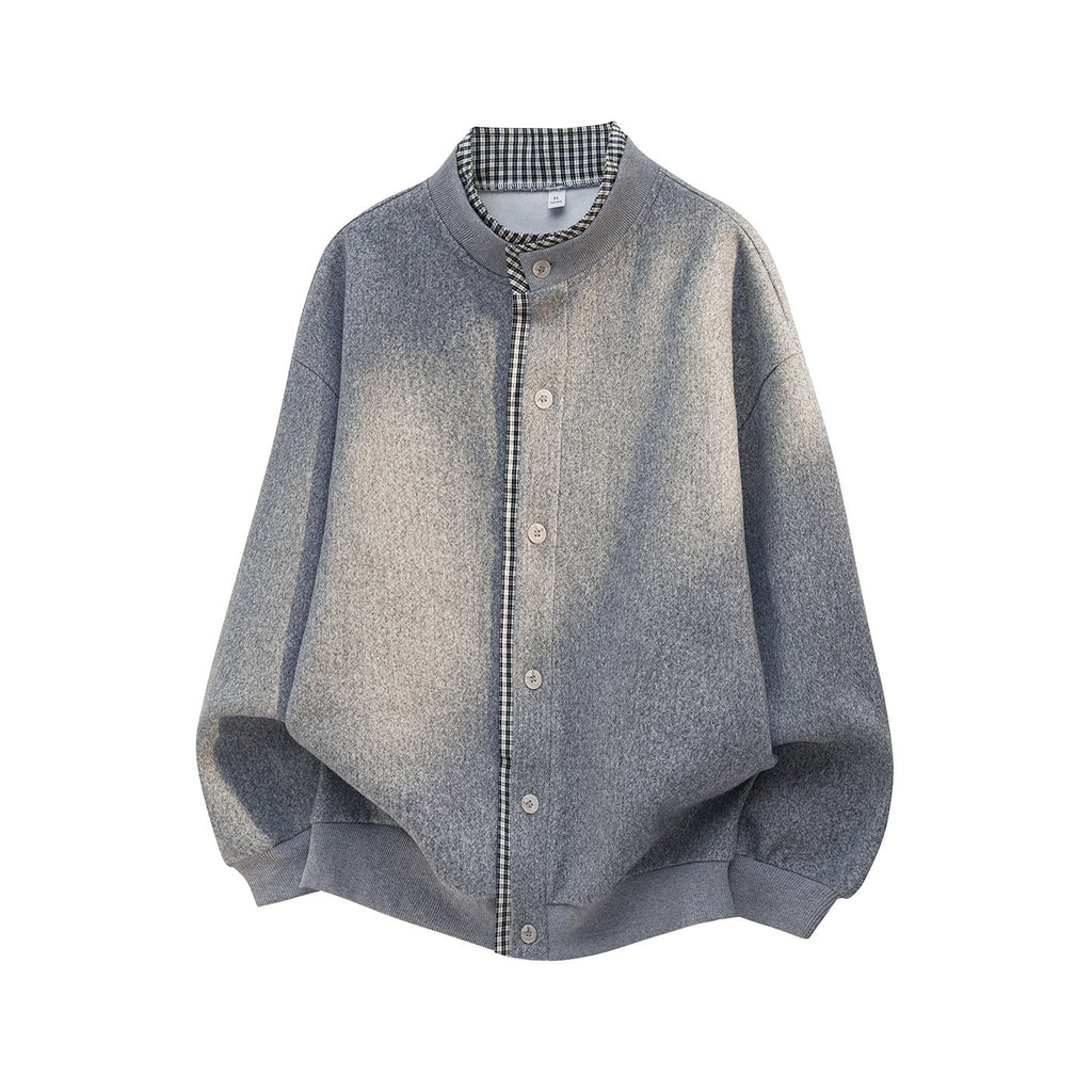 Bowser Men’s Oversized Button Bomber Jacket