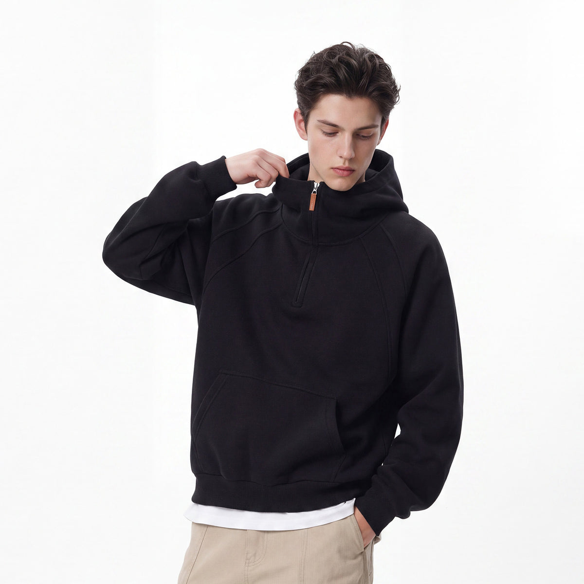 Bowser Men’s Oversized Half-Zip Hoodie