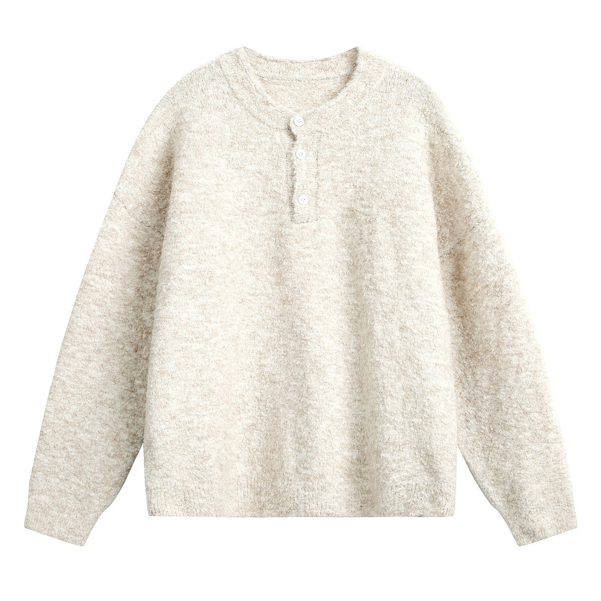 Bowser Men’s Oversized Knit Henley Sweater