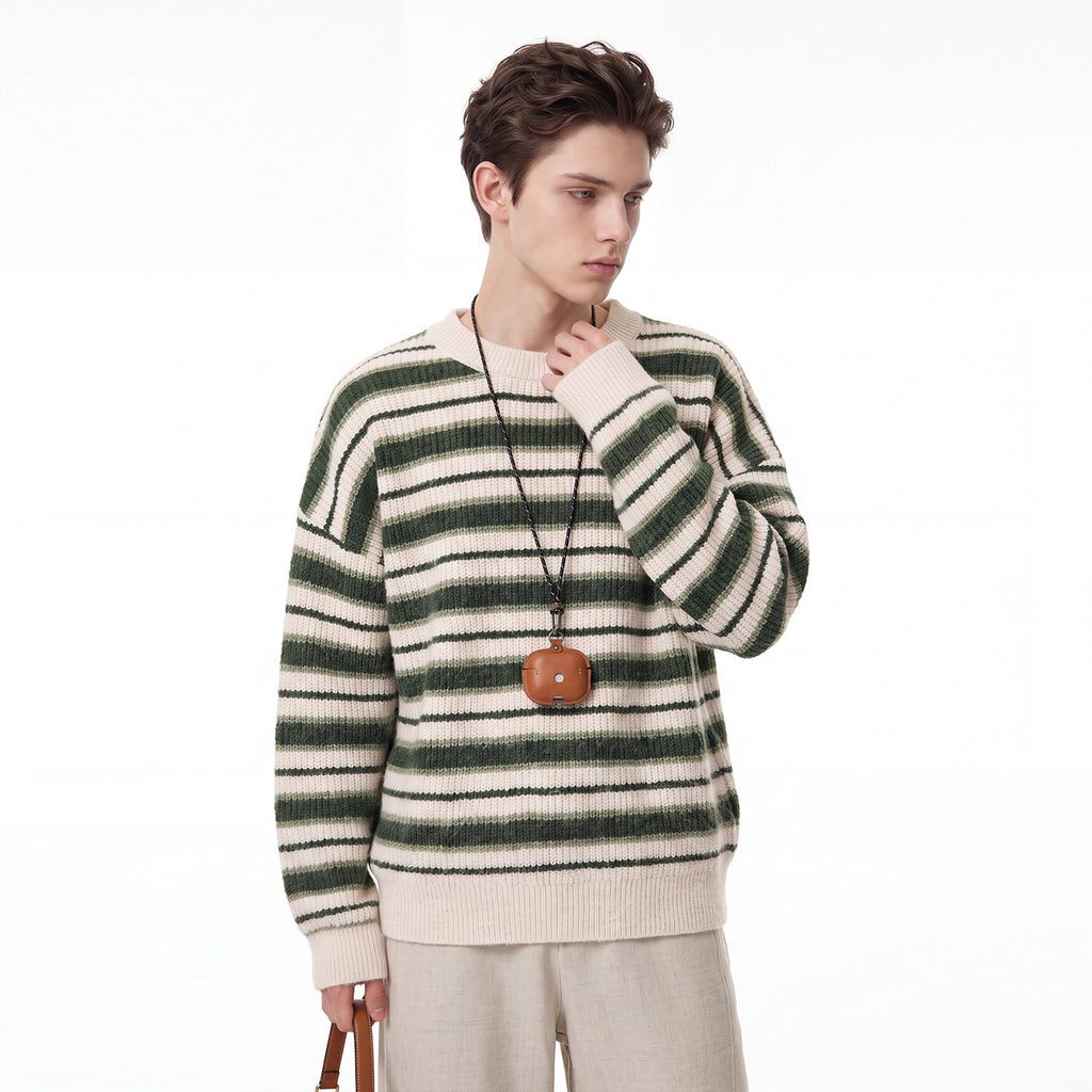 Bowser Men’s Oversized Striped Knit Sweater